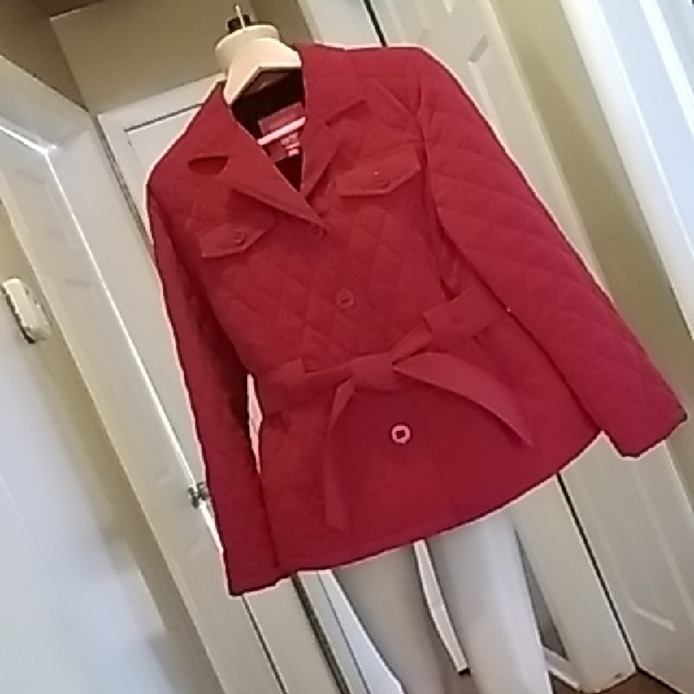 Esprit Women's Red Quilted Puffer Jacket